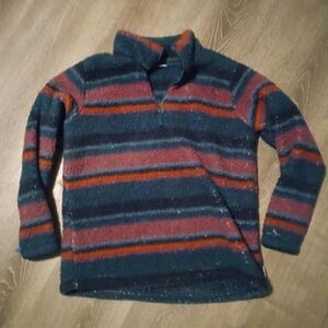 Eddie Bauer Men's Zip Up Sweater - Multicolor Stripes